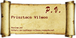 Prisztacs Vilmos névjegykártya